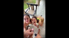 kinky mary’s outdoor ffm: cock sharing, ass worship and urine play