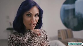 Eroused tranny lets the bf of her sister fuck her booty