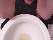 POV Horny Transgirl Pissing Recovering After Last Night at Home Alone