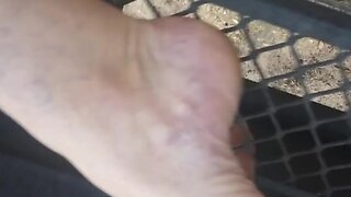 Shimmering silver toes: a sensual foot video