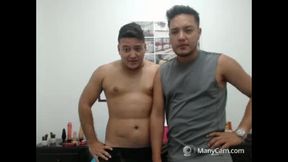 Chubby Ltatino Couple Talk and Strip Show