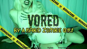 Vored By A Rabid Zombie Girl - HD - Drooling Zombified Woman Demands Your MEAT, Panting, Moaning, Burping, Clothes Ripping, Topless, Smeared Lipstick