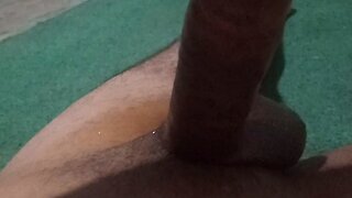 Feeling so horny: big black cock solo masturbation and cumming