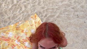 Stranger Fucks Me on a Nude Beach After I Blow Him - Real Voyeur Caught Jerking off watching us