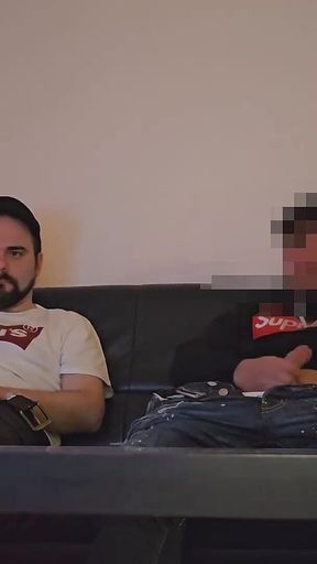 Straight Turkish Buddy First Time Seduced to a Mutual Jerkoff and Blowjob by a Guy