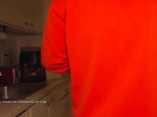 Caught my Ally Masturbating - Intensive Bang and Creampie - Vanessa Cliff