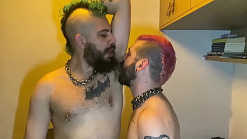 Armpit worship and piss play