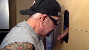 ”Ebony Man Milked At The Gloryhole”