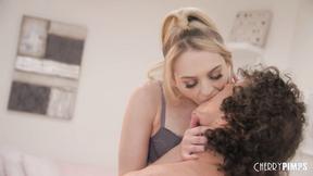 ”Natural Tits Blonde Teen Lily Larimar Strips Down Gets Her Beaver Licked Before S”