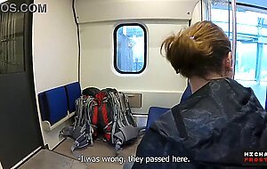 Real public blowjob in the train | pov oral creampie by mihanika69 and michaelfrost