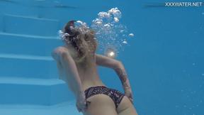 ”Adorable blonde Finnish pornstar Mimi Cica underwater”