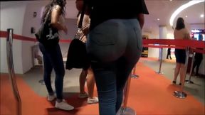 Big booty in jeans at the Theater.