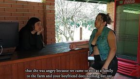 hermanastras lesbianas se lamen sus grandes conos hasta quitarse la calentura en paseo familiar - porno en espanol