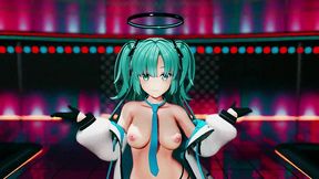 hayase yuuka hentai blue archive no bra dance queencard mmd 3d clear blue hair