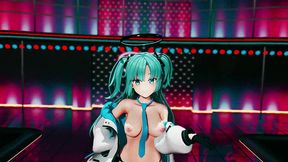 hayase yuuka hentai blue archive no bra dance queencard mmd 3d clear blue hair