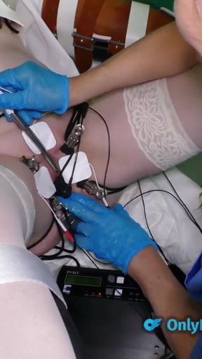 Lisa Essex and Mistress Jane medical fetish electro play   Clip 2