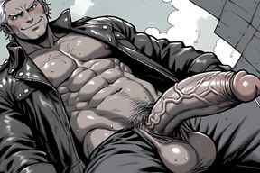 Erotic Men Comic Style Art