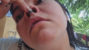 Playing with my pig nose