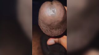 Precum on XXL head penis
