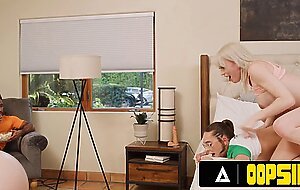 OOPSIE - Cuckold Man Watches Girlfriend Aften Opal Getting Creampied By Trans Roommate Izzy Wilde