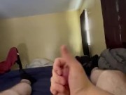 Super Naughty Horny Male Jerking off while my stepmom makes me breakfast!!!