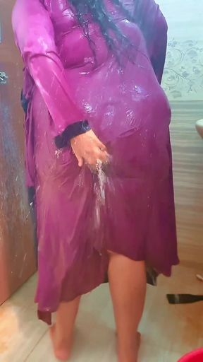 Hot MILF Big Ass &amp; Huge Boobs Arab Stepmom Shower Sex in Bathroom