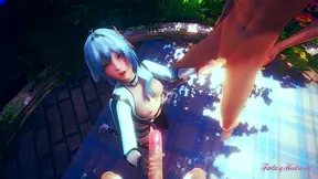Eula Takes Control in Wild Hentai threesome with Dual creampie facial cumshot