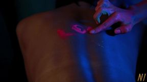 home party with dildo - lola shine and stacy bloom lesbian fun.