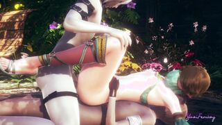 Zelda Yaoi Femboy - Attach Double penetration Three-way (uncensored)