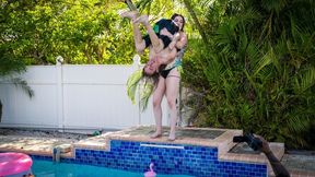 Irene Silver vs Niko: Pro Wrestling Pool Punishment