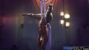 Flexible Arya Fae fucks with her bf after acrobatics session