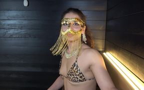 Sauna Time with My Big Ass Arab Stepsister Behind a Golden Veil
