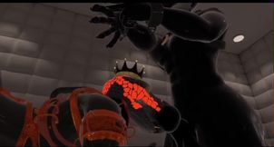 Latex drone snake gets destroyed by wolf pup in VRChat ERP