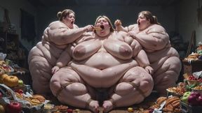 SSBBW Bondage Eating Play - Massive Girl Getting Fed
