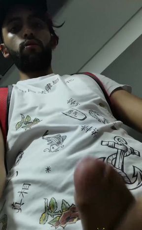 Jerking off in the mall bathroom