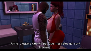 French Sims 4 Couple Get Down and Dirty on Toilet Walls