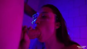 Pretty Brunette Sucks Best in Top Space Porn