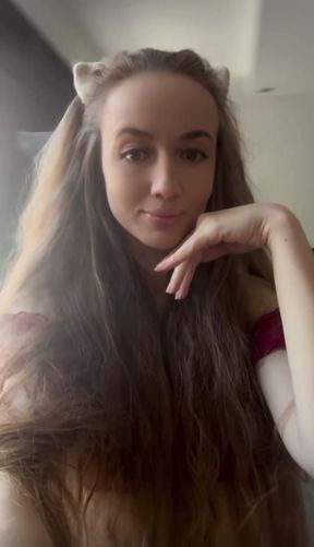 Long hair girl with cat ears