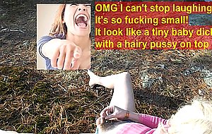Tiny little clitdick crossdresser! micropenis sissy slut! small dick crossdresser!