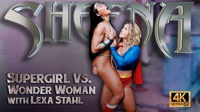 Sheena Supergirl vs Wonder Woman with Lexa 4K