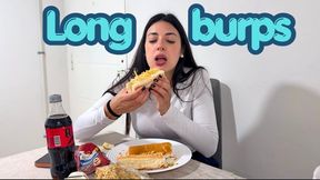 Big Burps After Eating Hot Dogs+ long burps