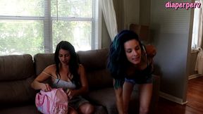 amatuer sunshine gets diapered by her gf indica