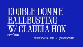 Double Domme Ball Busting w/ Claudia Hon