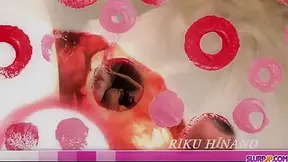 Riku Hinano throats hard and - More at Slurpjp.com