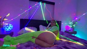 busty rave babe cristina savoy rides hard in a neon party scene!