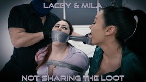 Lacey &amp;amp;amp; Mila - The Double Triple Cross After the Heist Alt MP4 HD ( BBW Bondage FF Bondage , Duct Tape Wrap Gag , Tape Bondage , Tegaderm Clear Tape Gag , OTM bandana Gag , Neck Tie , Microfoam Cleave Gag )