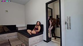 Step Mommy and Stepdaughter seduce black stepdad for BBC