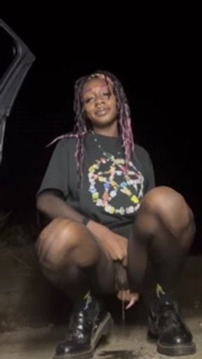 Pissing in a canyon
