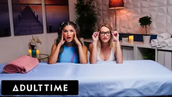 Influencer Tgirl Zariah Aura fucks and fists Kenna James during massage