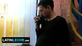 Two Twinks Slurp Latin Leche in Laundry Room Raw Fuck